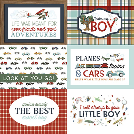 Carta Bella That's My Boy 12X12 6X4 Journaling Cards