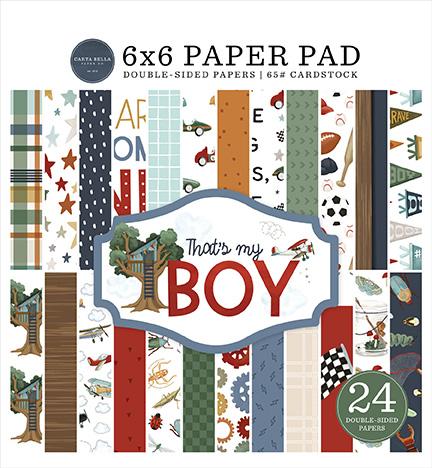 Carta Bella That’s My Boy 6X6 Paper Pad Carta Bella That's My Boy 6X6 Paper Pad