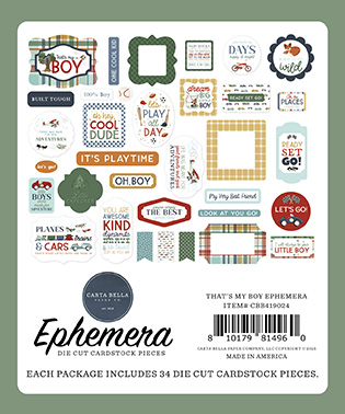 Carta Bella That's My Boy Ephemera
