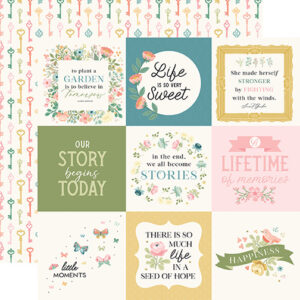 Carta Bella Secret Garden 12X12 4X4 Journaling Cards