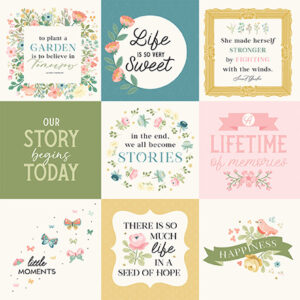 Carta Bella Secret Garden 12X12 4X4 Journaling Cards