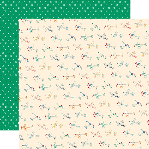 Carta Bella Mercantile 12X12 Toy Airplanes Carta Bella Mercantile 12X12 Toy Airplanes