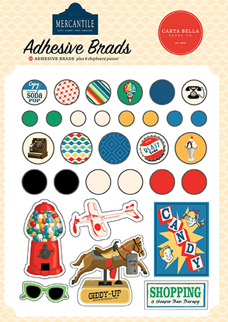 Carta Bella Mercantile Adhesive Brads
