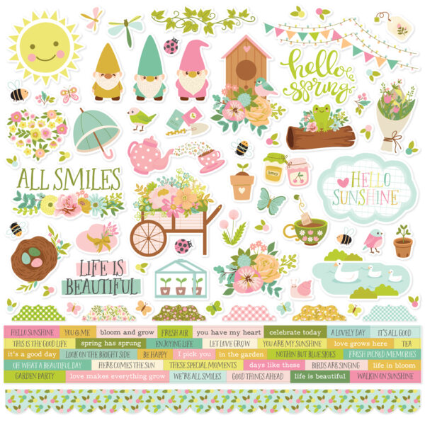Simple Stories Tea Garden Cardstock Stickers Simple Stories Tea Garden Cardstock Stickers