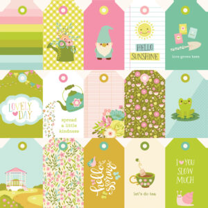 Simple Stories Tea Garden 12X12 Tag Elements