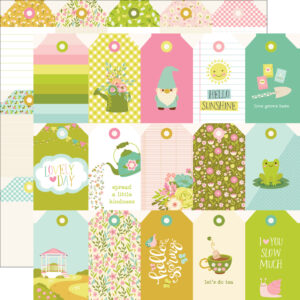 Simple Stories Tea Garden 12X12 Tag Elements