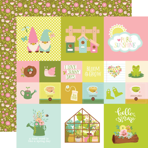 Simple Stories Tea Garden 12X12 2X2/4X4 Elements