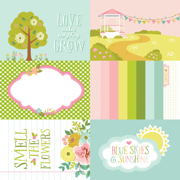 Simple Stories Tea Garden 12X12 4X6 Elements