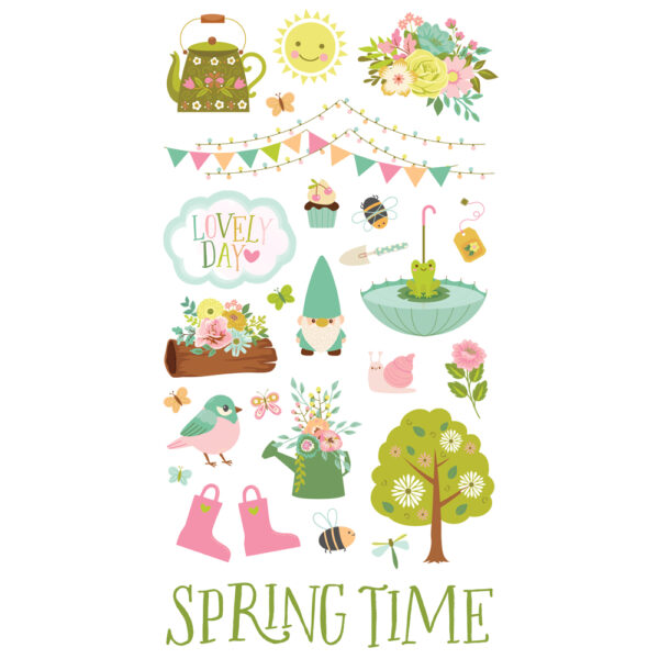 Simple Stories Tea Garden 6X12 Chipboard