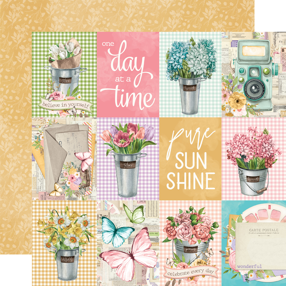 Simple Stories Simple Vintage Flower Shoppe 12X12 3X4 Elements
