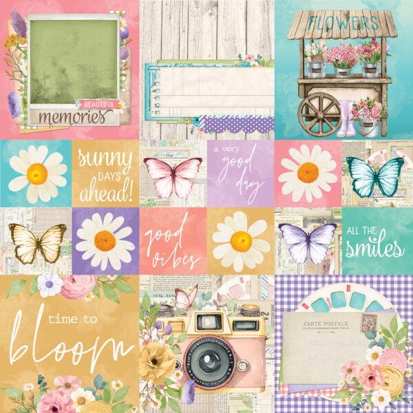 Simple Stories Simple Vintage Flower Shoppe 12X12 2X2/4X4 Elements
