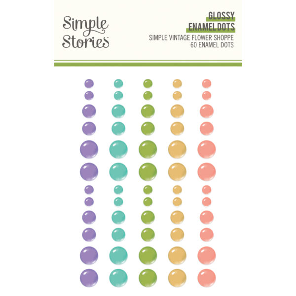 Simple Stories Simple Vintage Flower Shoppe Glossy Enamel Dots Simple Stories Simple Vintage Flower Shoppe Glossy Enamel Dots