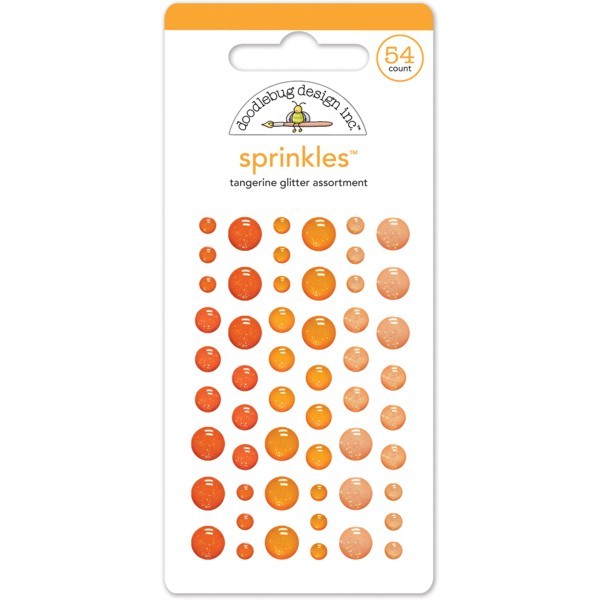 DOODLEBUG SPRINKLES TANGERINE GLITTER