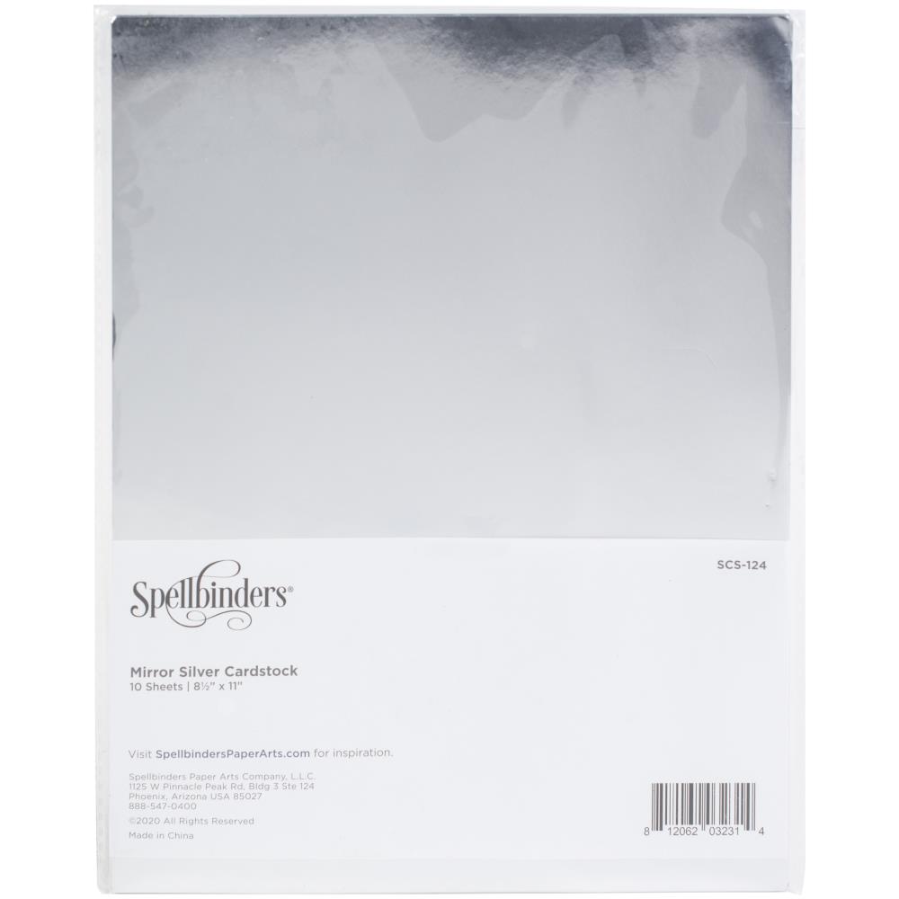 SPELLBINDERS 8.5X11 MIRROR SILVER CARDSTOCK