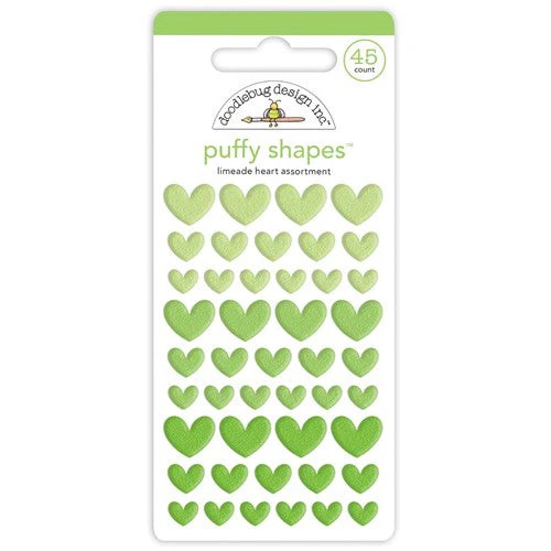 DOODLEBUG PUFFY SHAPES HEART LIMEADE