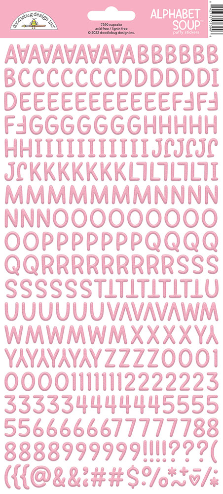 DOODLEBUG ALPHABET SOUP PUFFY CUPCAKE