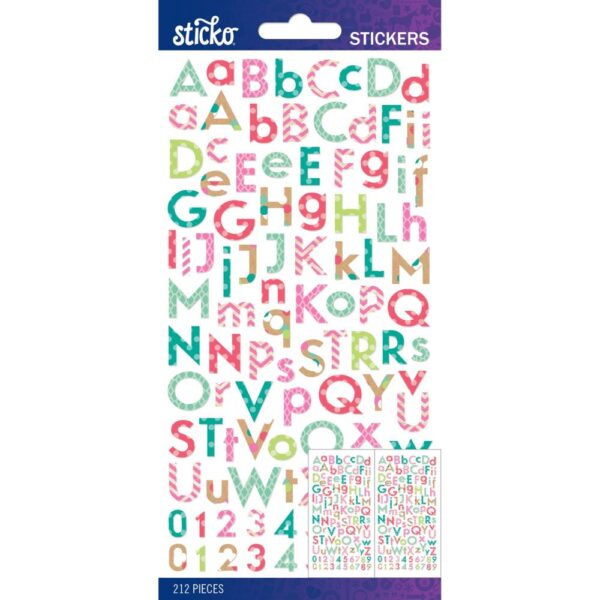 EK STICKER ALPHA BRIGHT MULTI PATTERN CCOMBO SMALL