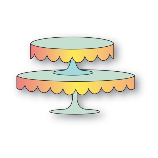 Poppy Stamps Die Scalloped Dessert Stands