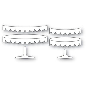 Poppy Stamps Die Scalloped Dessert Stands