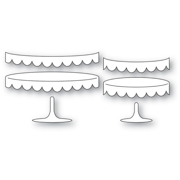 Poppy Stamps Die Scalloped Dessert Stands