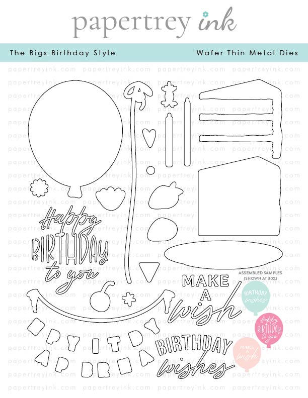 Papertrey Die the Bigs Birthday Style