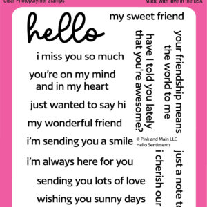 Pink & Main Stamp Hello Sentiments
