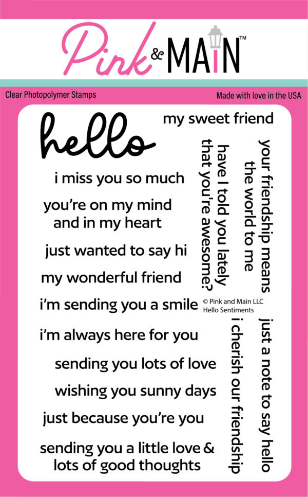 Pink & Main Stamp Hello Sentiments Pink & Main Stamp Hello Sentiments