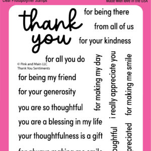 Pink & Main Stamp Thank You Sentiments