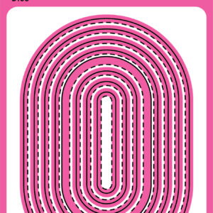 Pink & Main Die Stitched Oblong Oval