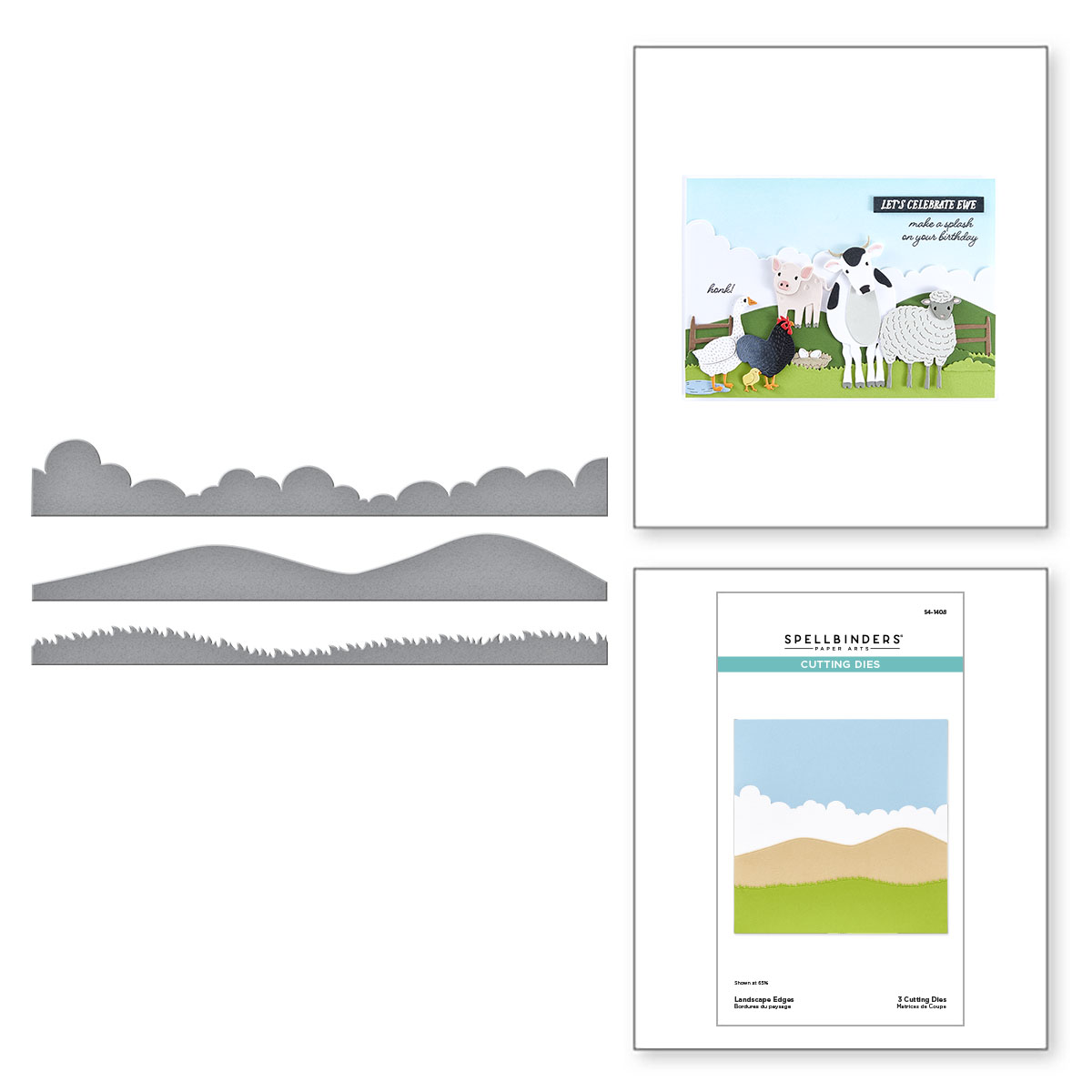 Spellbinders Landscape Edges Etched Dies From the On the Farm Collection