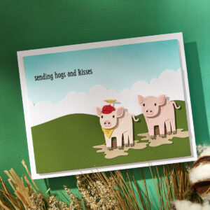 Spellbinders Ham It Up Clear Stamp & Die Set From the On the Farm Collection