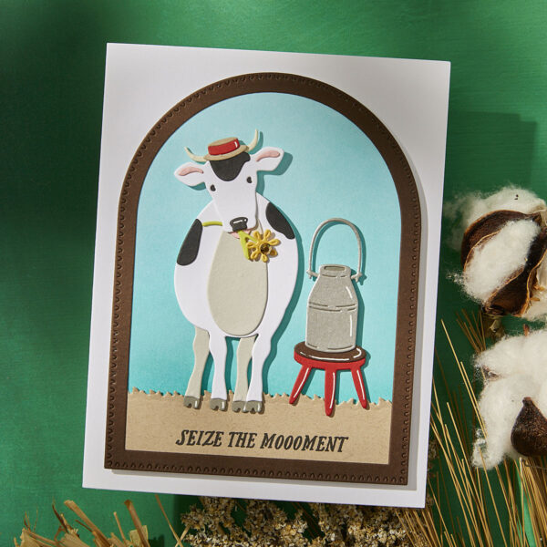 Spellbinders Hay There Clear Stamp & Die Set From the On the Farm Collection
