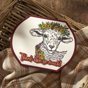 Spellbinders Cotton Ball Betterpress Plate & Die Set From the Justine's Farm Collection By Justine Dvorak