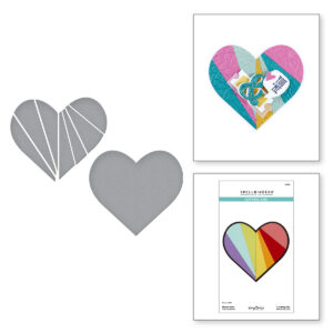 Spellbinders Pieced Heart Etched Dies From the Just Sayin' Collection By Kelly Bangs