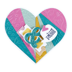 Spellbinders Pieced Heart Etched Dies From the Just Sayin' Collection By Kelly Bangs