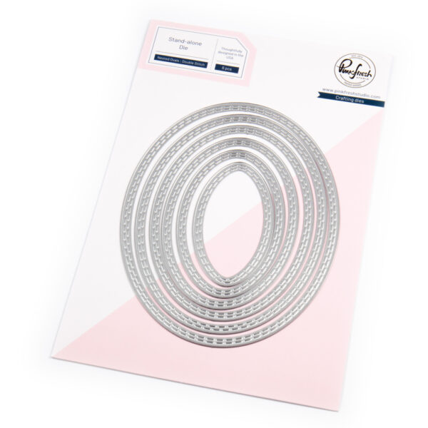 Pinkfresh Die Essentials: Nested Ovals Double Stitch Pinkfresh Die Essentials: Nested Ovals Double Stitch