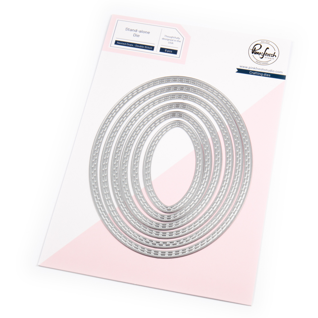 Pinkfresh Die Essentials: Nested Ovals Double Stitch