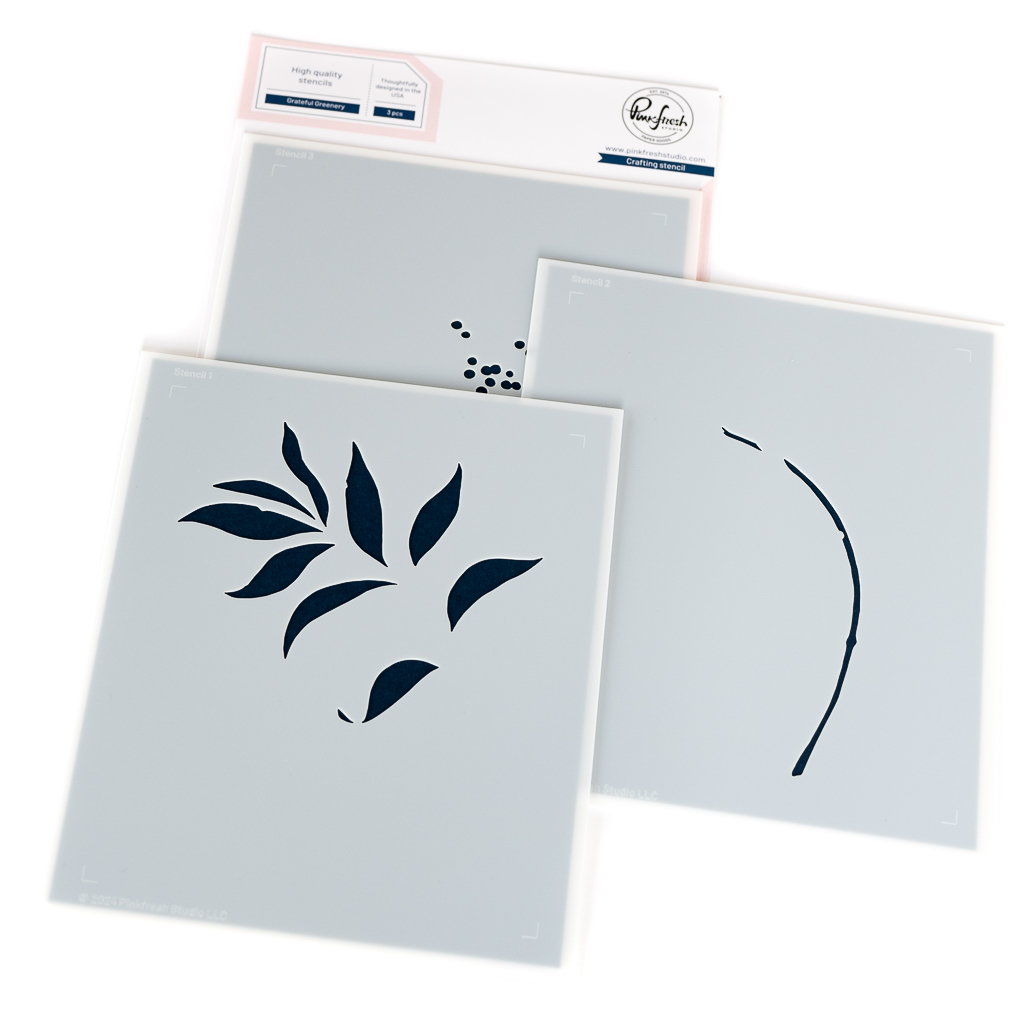 Pinkfresh Stencil Grateful Greenery