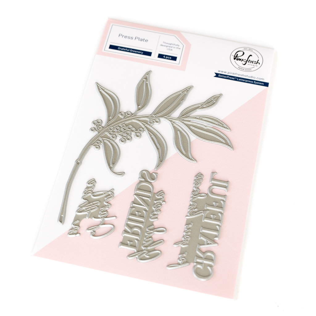 Pinkfresh Plate Grateful Greenery