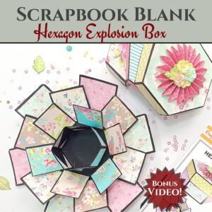 Craftreat Hexagon Explosion Box Diy Scrapbook Blanks - 2 Sets - 1 Black & 1 Kraft