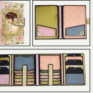 Craftreat Double Folio Diy Scrapbook Blanks - 2 Sets - 1 Black & 1 Kraft