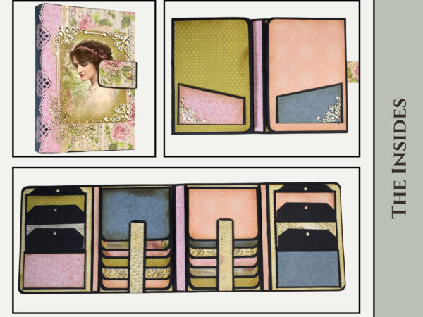 Craftreat Double Folio Diy Scrapbook Blanks - 2 Sets - 1 Black & 1 Kraft