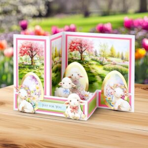 Katy Sue Easter Egg Foiled Paper Craft Toppers, 6 Sheets