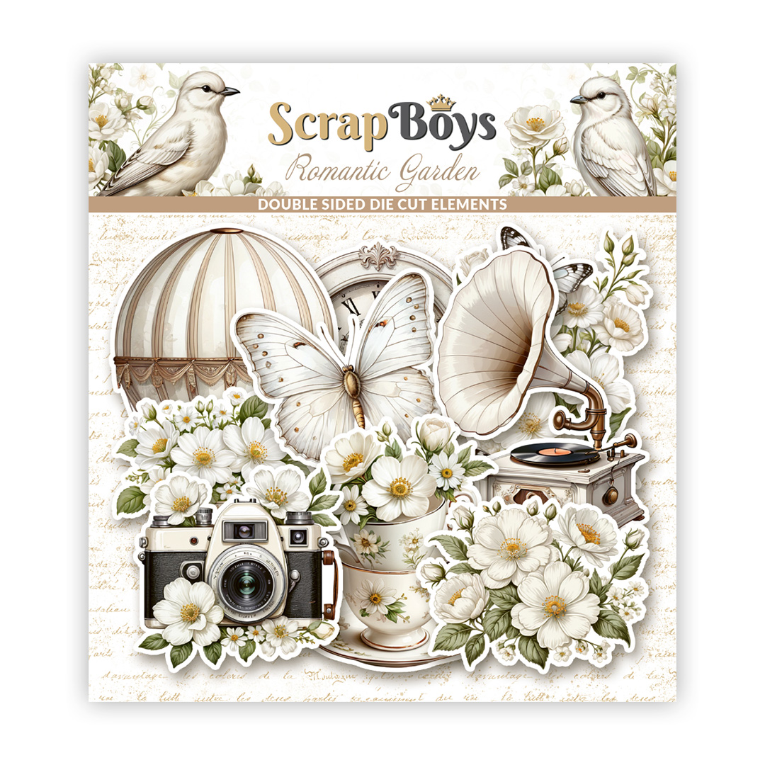Scrap Boys Romantic Garden Die Cut Elements
