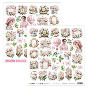 Scrap Boys Sweet Peonies 12X12 07 Elements Sheet