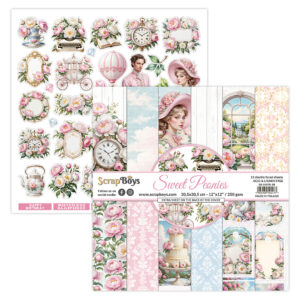 Scrap Boys Sweet Peonies 12X12 Collection Kit