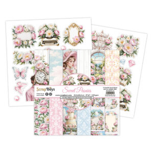 Scrap Boys Sweet Peonies 8X8 Collection Kit