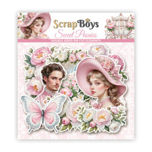 Scrap Boys Sweet Peonies Die Cut Elements