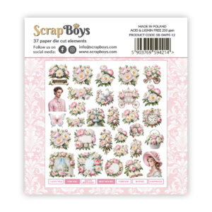 Scrap Boys Sweet Peonies Die Cut Elements