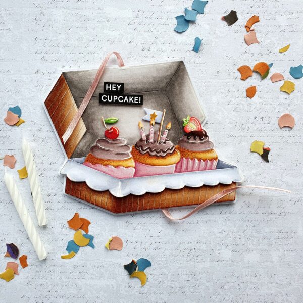 Waffle Flower Die Boxed Cupcakes